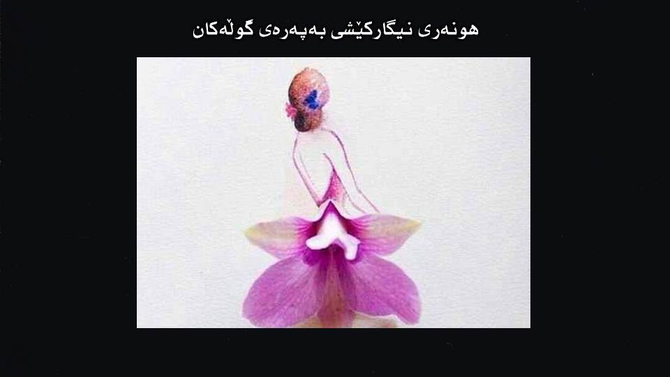 هونه‌ری نیگاركێشی له‌سه‌ر په‌ڕه‌ی گوڵه‌كان